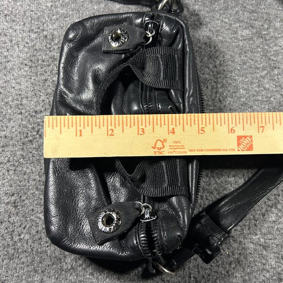 Vintage 90s Y2K TOMMY HILFIGER Leather Satchel Handbag Shoulder Bag BLACK - Picture 9 of 11